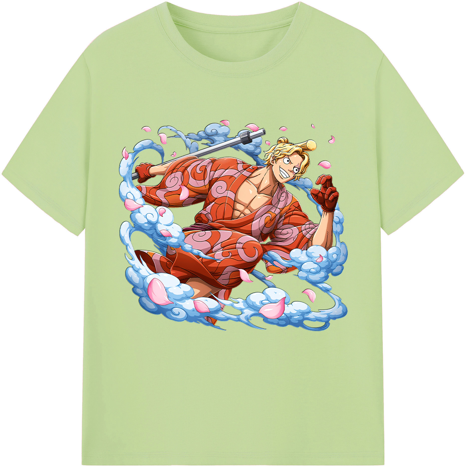 ワンピース サンジ ONE PIECE Sanji 綿100％半袖Tシャツ（フロントプリント）